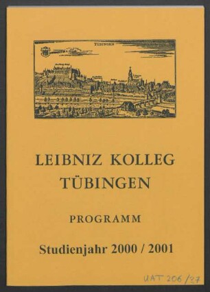 Studienprogramm Studienjahr 2000/2001