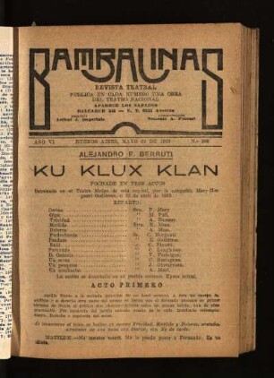 Ku Klux Klan : pochade en tres actos