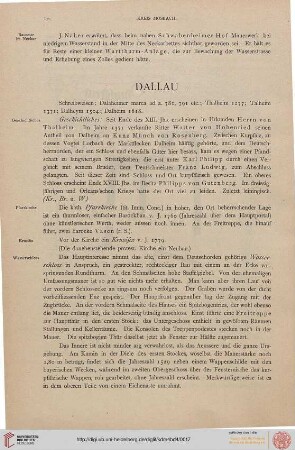 Dallau, Daudenzell, Diedesheim, Fahrenbach