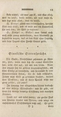 Sinesische Sittensprüche