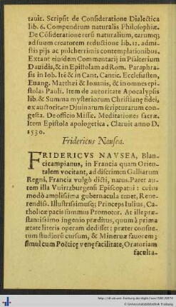 Fridericus Nausea