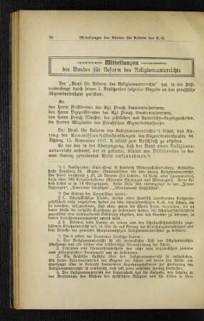 Mitteilungen des Bundes für Reform des Religionsunterrichts