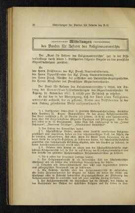 Mitteilungen des Bundes für Reform des Religionsunterrichts