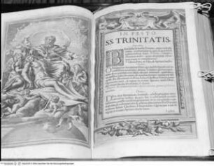Missale Romanum di Alessandro VII 1662, Dekoration zu "In Festo SS. Trinitatis" (S.285)