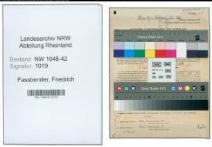 Entnazifizierung Friedrich Fassbender , geb. 24.12.1905 (Zimmermann)