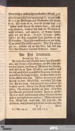 Am Fest Trinitatis