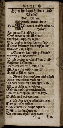 Vom heiligen Leben und Wandel.