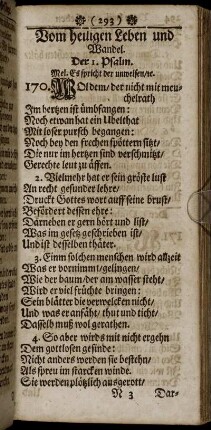 Vom heiligen Leben und Wandel.