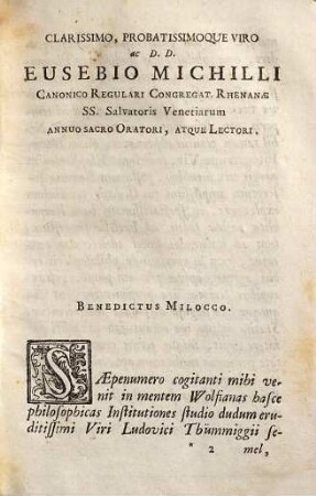 Institutiones Philosophiae Wolfianae : In usus Academicos adornatae, 1
