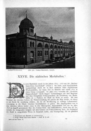 XXVII. Die städtischen Markthallen