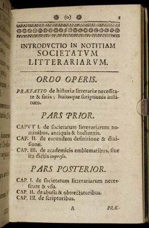 Introductio in Notitiam Societatum Litterariarum