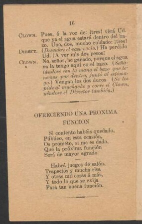 Ofreciendo una próxima función