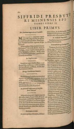 Siffridi Presbyteri Misnensis Epitomes Libri II.