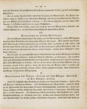 V. Vereinigung des Neuner-Collegs mit dem Bürger-Ausschuss...
