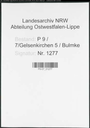 Sterberegister Standesamt Gelsenkirchen 5 Bulmke