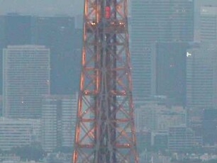 Detail Eiffelturm aus großer Entfernung vom Tour Montparnasse