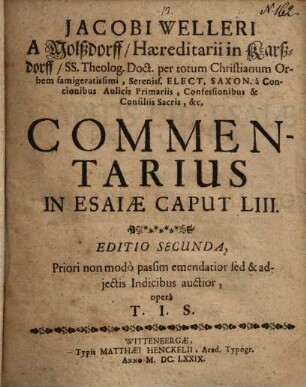 Commentarius in Esaiae caput 53