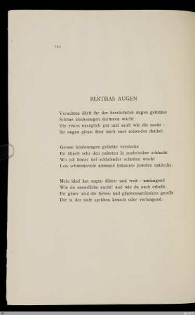 Berthas Augen
