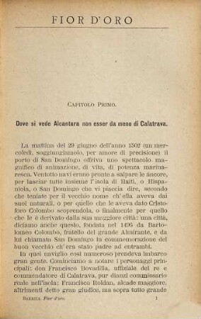 Fior d'oro : romanzo colombiano