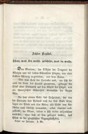 Achtes Kapitel: Thue, was Du mußt, geschehe, was da wolle