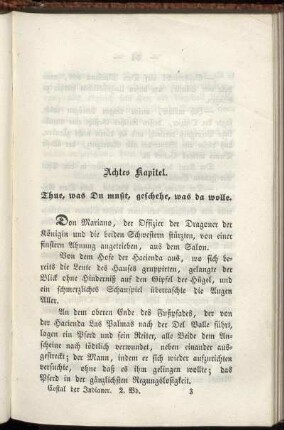 Achtes Kapitel: Thue, was Du mußt, geschehe, was da wolle