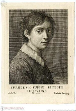 Serie degli uomini i più illustri, Bände 1-12. Firenze, Cambiagi u.a., 1769-1775., Furini, Francesco, Porträt