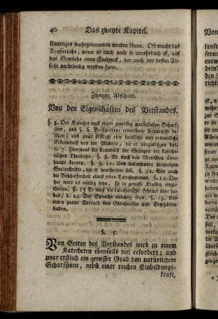 Zweyter Abschnitt. Von den Eigenschaften des Verstandes.