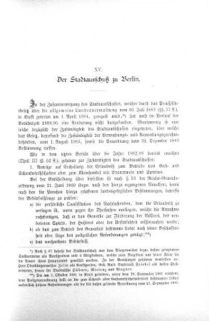 XIV. Der Stadtausschuß zu Berlin