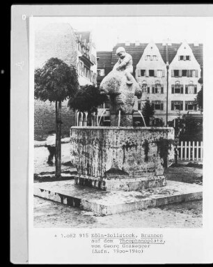 Brunnen mit Putto und Delphin