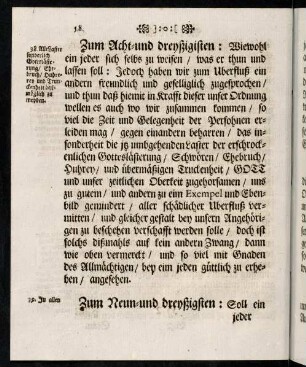 58-62, Zum Acht- und dreyßigisten: ... - Zum Vier- und vierzigsten und letzten: ...