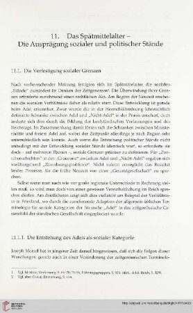 11.1.1. Die Entstehung des Adels als sozialer Kategorie