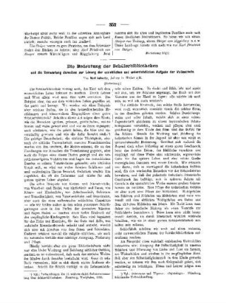 Die Bedeutung der Schülerbibliotheken : und die Verwertung derselben zur Lösung der erziehlichen und unterrichtlichen Aufgabe der Volksschule ; (Fortsetzung)
