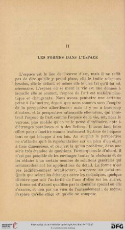 II. Les formes dans l'espace