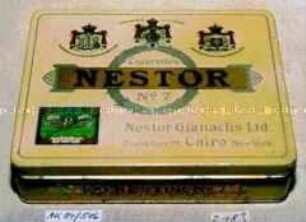 Blechdose für 100 Stück "Cigarettes NESTOR No. 7 Nestor Gianaclis Ltd."