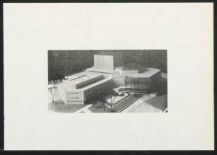 Stadttheater, Heilbronn: Modell, Außenansicht Norden (Entwurf D)