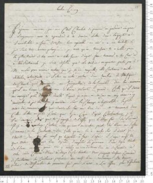 Brief von Victorine de Chamisso an Charles de Chamisso