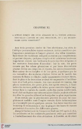 Chapitre XI: A quelles époque les cites romaines de la Tunisie atteignirent-elles l'apogée de leur prospérité […]