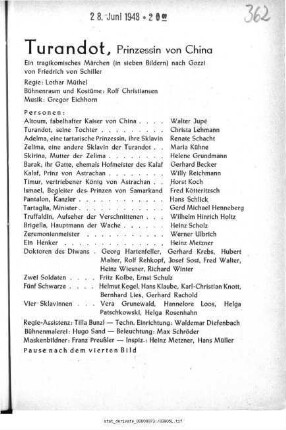 Turandot, Prinzessin von China