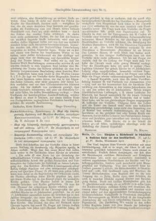 716-718 [Rezension] Weise, Georg, Königtum und Bischofswahl im fränkischen und deutschen Reich vor dem Investiturstreit
