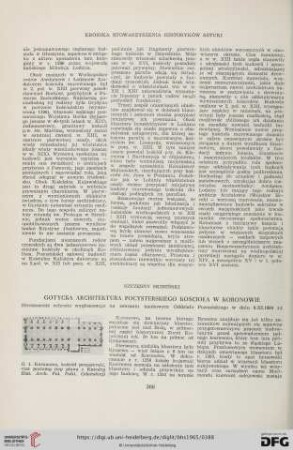 Gotycka architektura pocysterskiego kościoła w Koronowie : (Streszczenie referatu wygłoszonego na zebraniu naukowym Oddziału Poznańskiego w dniu 9.XI.1964 r.)