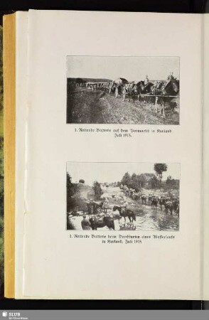 1. Reitende Batterie auf dem Vormarsch in Kurland Juli 1915