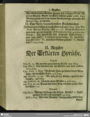II. Register Der Erklärten Sprüche