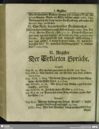 II. Register Der Erklärten Sprüche