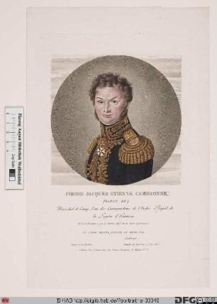 Bildnis Pierre-Jacques-Étienne Cambronne (1822 vicomte de)