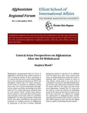 Central Asian perspectives on Afghanistan after the US withdrawal