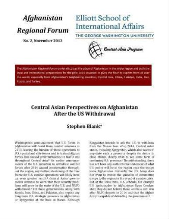 Central Asian perspectives on Afghanistan after the US withdrawal