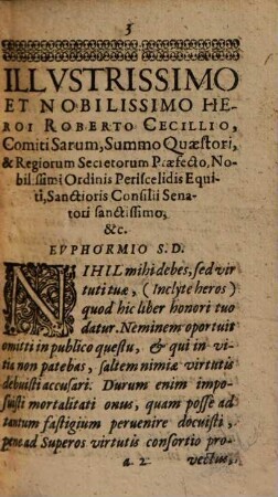 Euphormionis Lusinini satyricon : accessit hac editione Clavis, nomina ignota ... exponens, 2