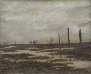 Landschaftsstudie mit Fischernetzen