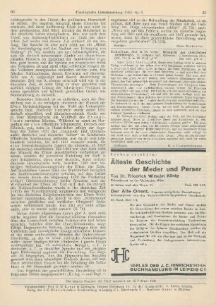 64 [Rezension] Schultze, Victor, Grundriß der christlichen Archäologie