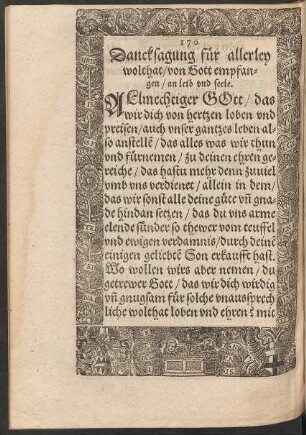 Dancksagung für allerley wolthat/ von Gott empfangen/ an leib und seele.